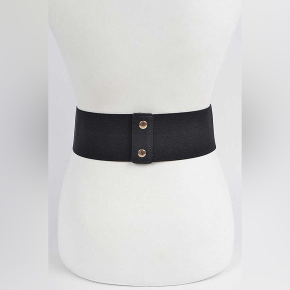 Black Vintage Wide Waist Leather Harness Corset Statement Belt - Picture 6 of 7